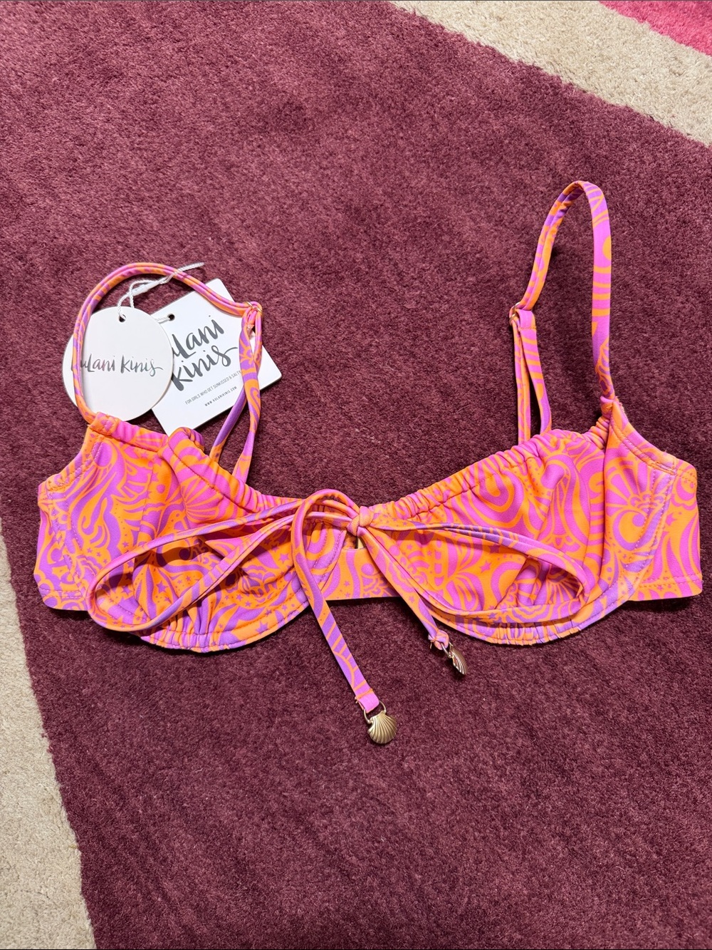 NWT Kulani Kinis Ruched Underwire Bikini Size XS